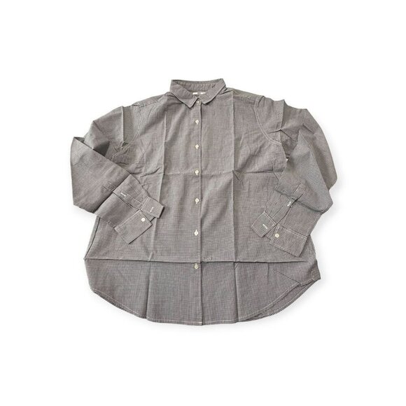 A set of 2 Uniqlo  Cotton Shirts,  Size XL, Blue dots, Black/white Gingham Check - Picture 6 of 16